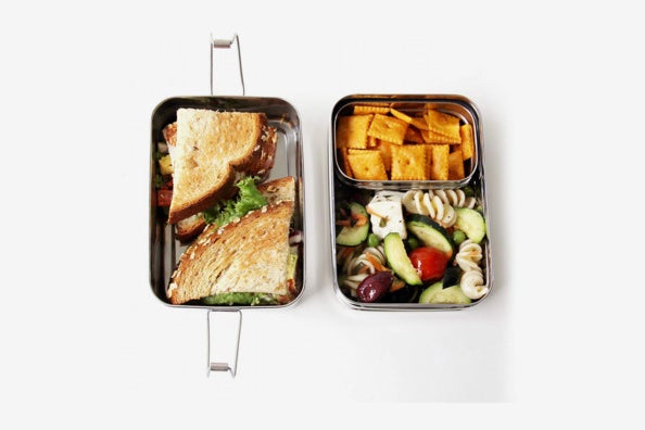 ECOlunchbox Three-in-One Stainless Food Canister & Lunch Box.